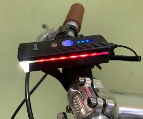 Đèn trước xe đạp HJ-062 Kết Hợp Còi